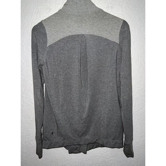 𝅺lululemon Coast Wrap Button Collar Sweatshirt Modal Heather Gray Sz 4 Heavy A1 - Picture 8 of 12